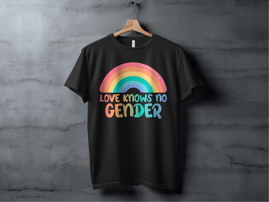Love Knows No Gender Rainbow Graphic T-Shirt product type