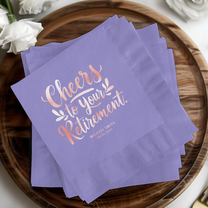 Cheers to Your Retirement Text on Party Napkin product