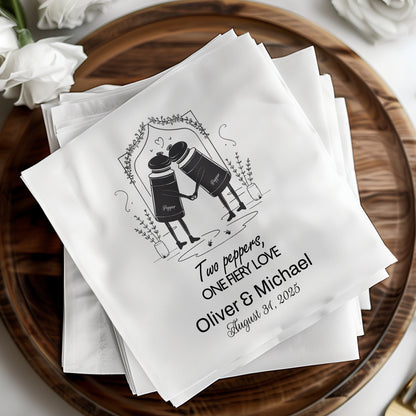 Personalized Wedding Napkins with Custom Names product type