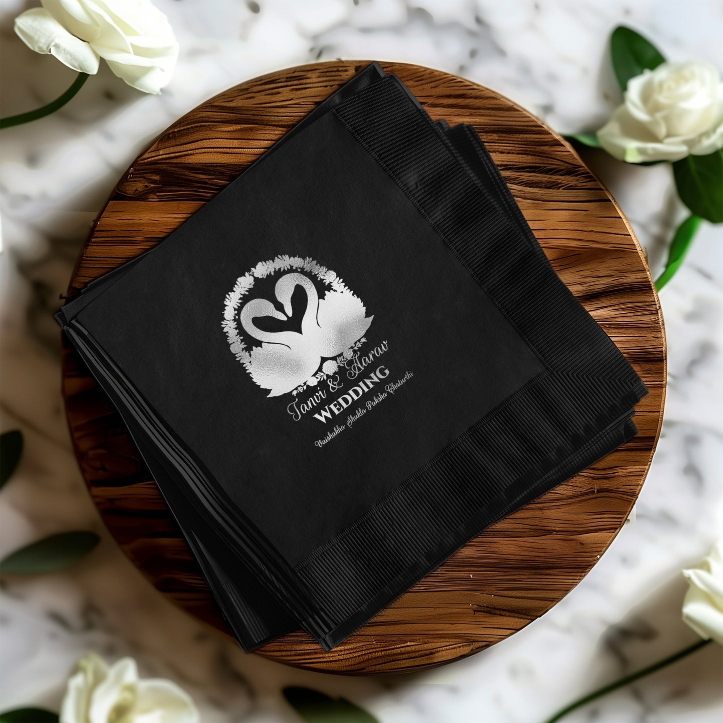 Elegant Personalized Wedding Keepsake Napkins product