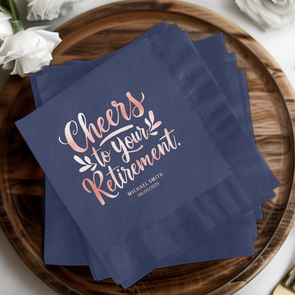 Cheers to Your Retirement Custom Napkins product
