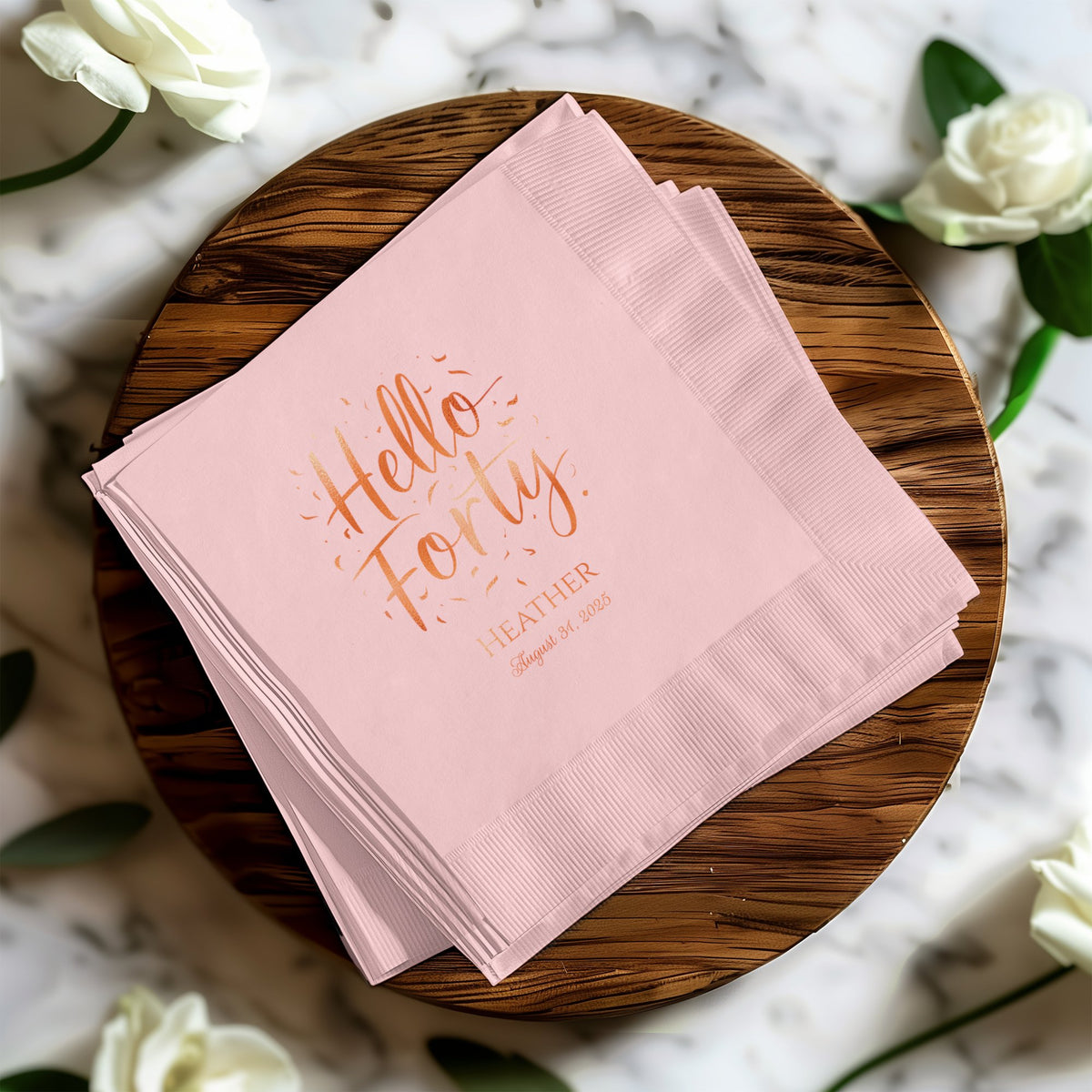 Hello Forty Personalized Birthday Party Napkins product