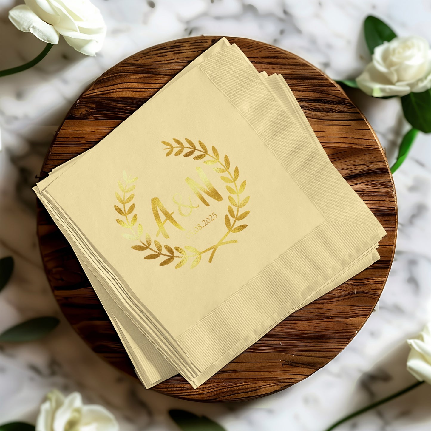 Elegant Personalized Monogrammed Napkins for Events product type