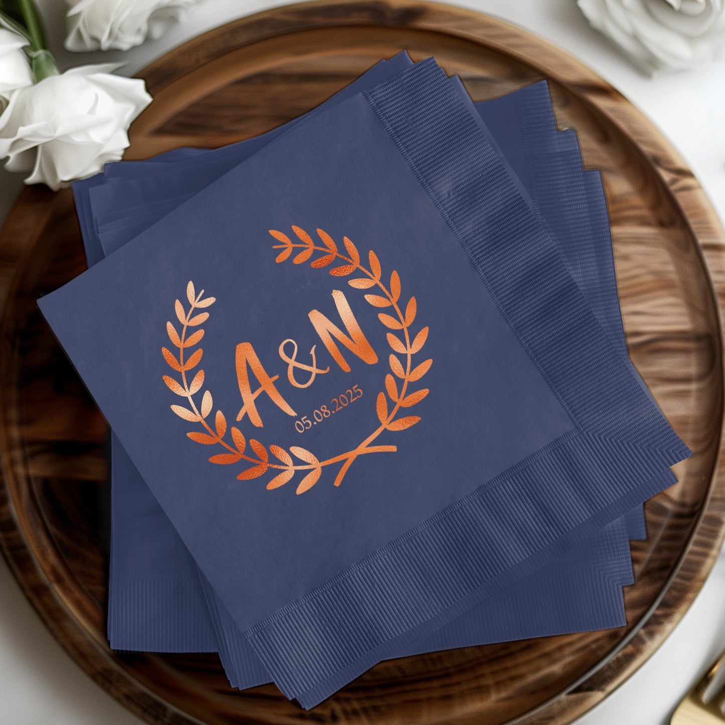 Custom Monogrammed Wedding Napkins Party Decor product type
