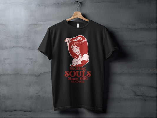 Sucking Souls Since 666 Succubus Graphic T-shirt Product