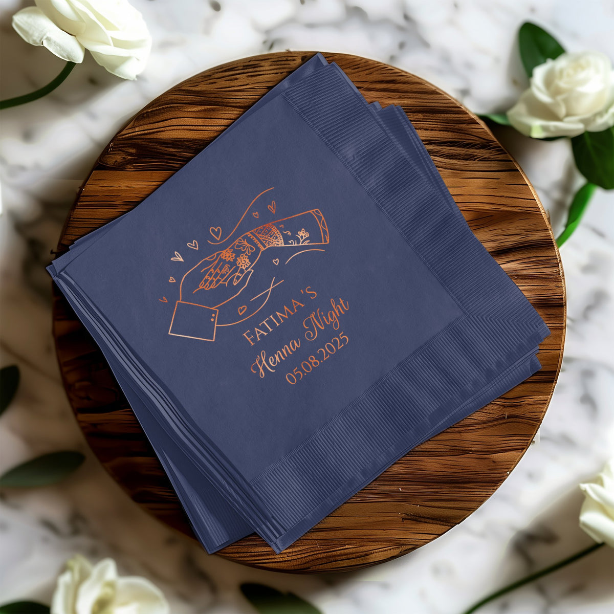 Personalized Henna Night Napkins Unique Product