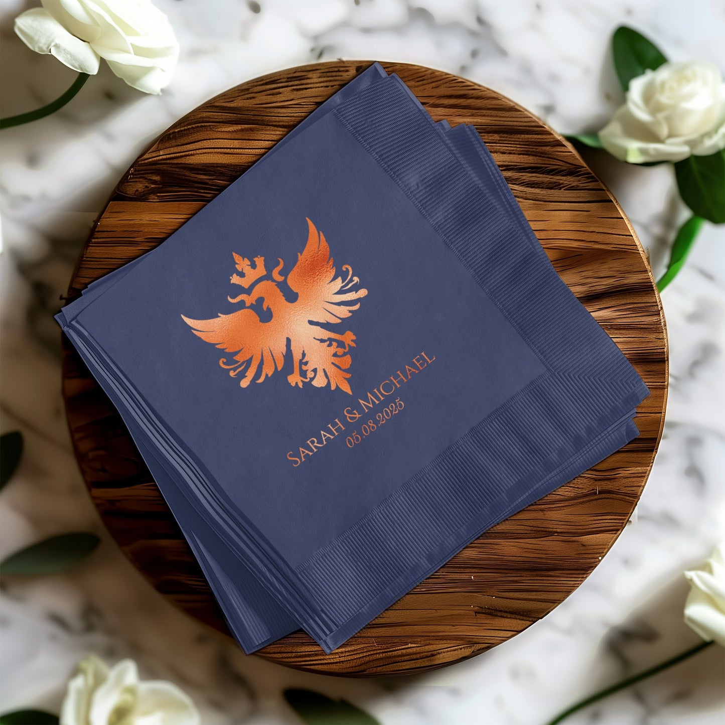 Personalized Elegant Wedding Napkins product type