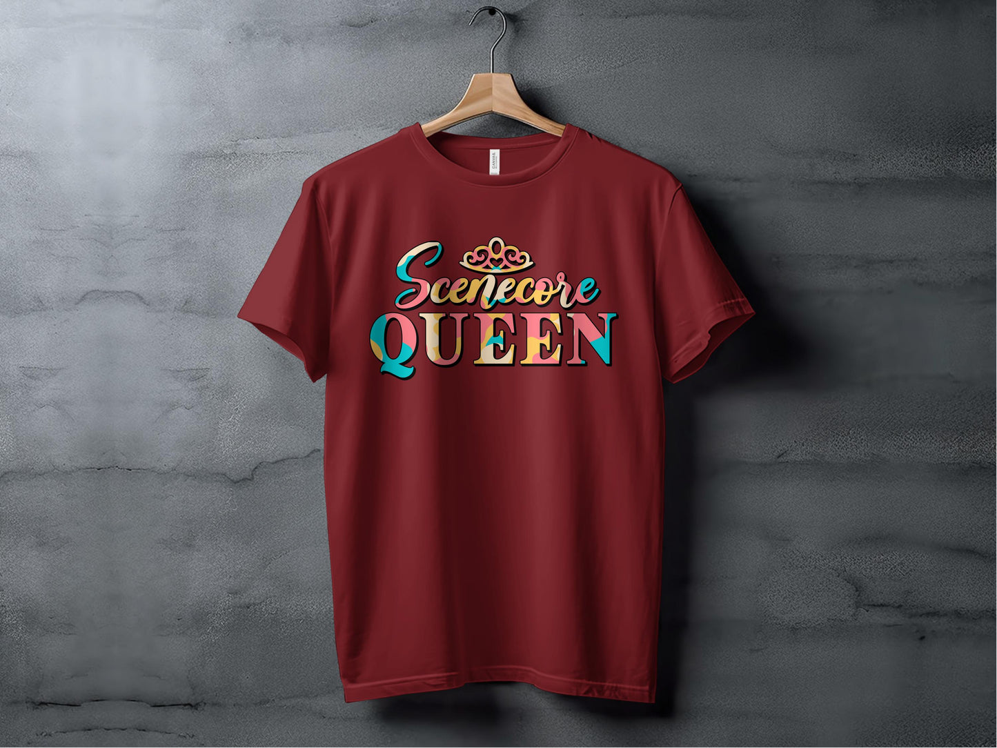 Scenecore Queen Graphic Design Statement T-Shirt product type