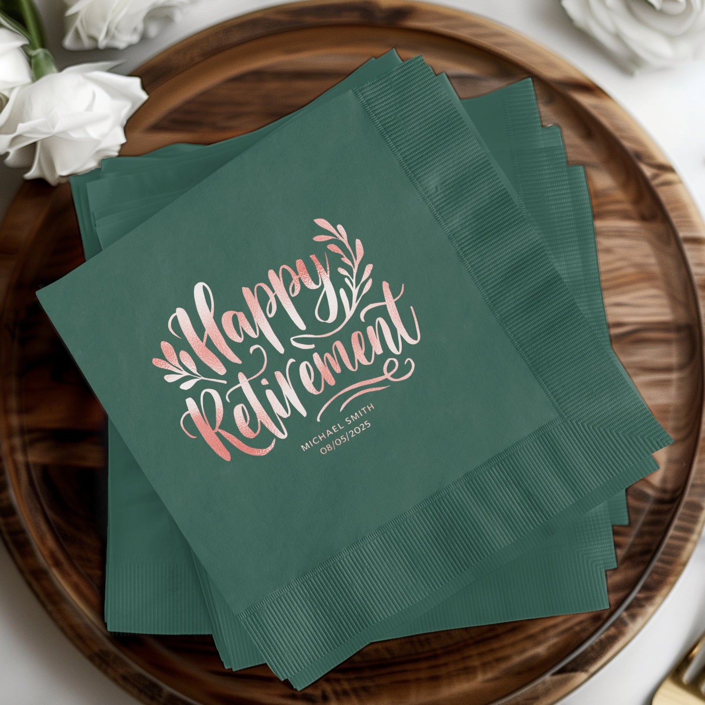 Happy Retirement Personalized Party Napkins product