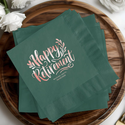 Happy Retirement Personalized Party Napkins product