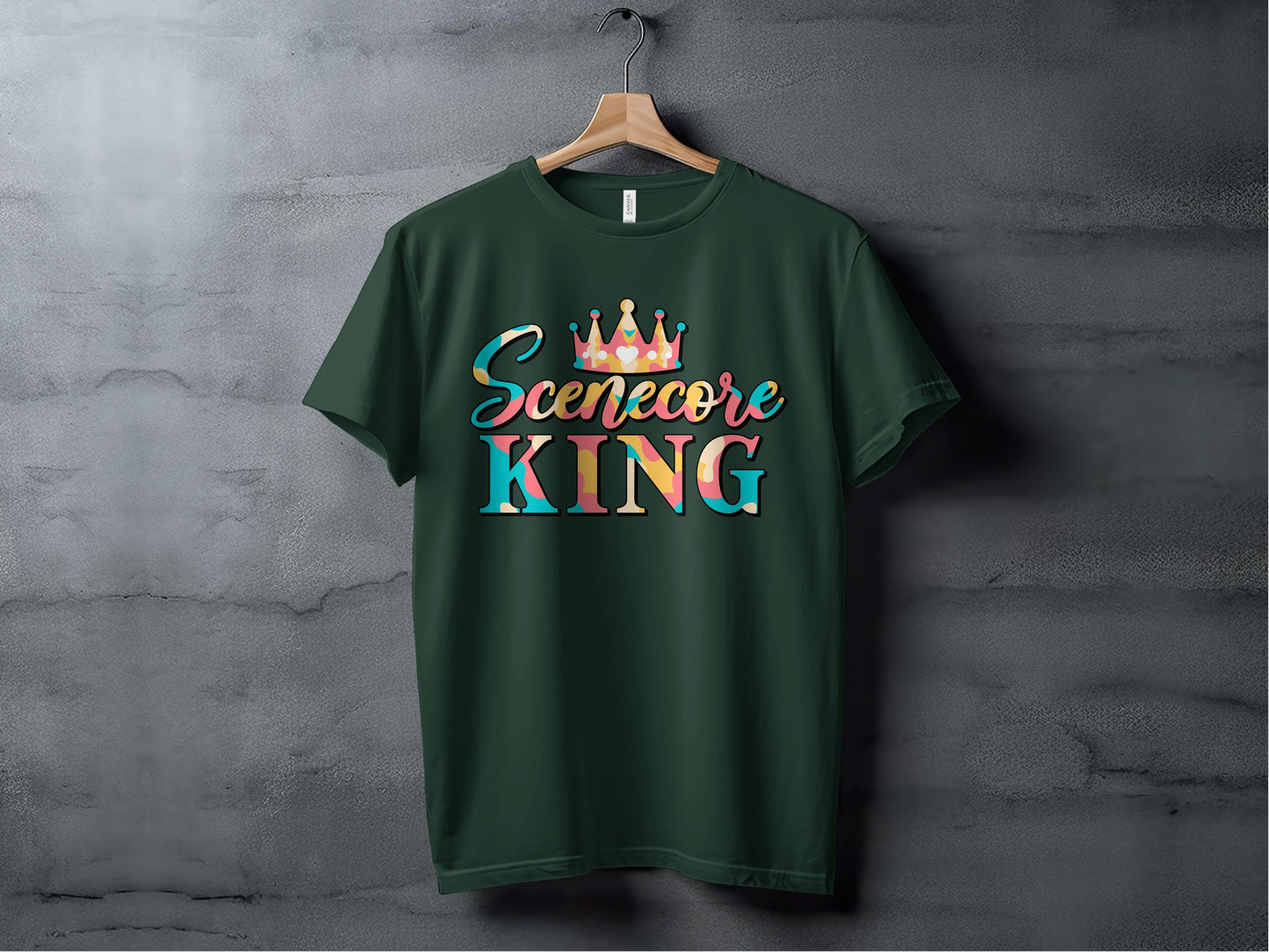 Scenecore King Graphic Shirt Trendy Apparel product type