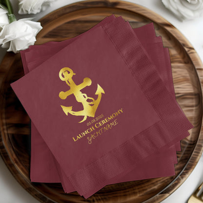 Personalized Anchor Design Launch Ceremony Napkins product