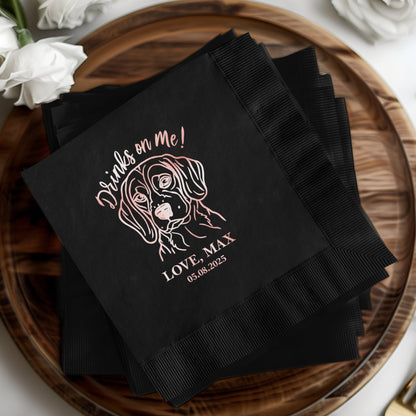 Drinks On Me Personalized Napkins Product