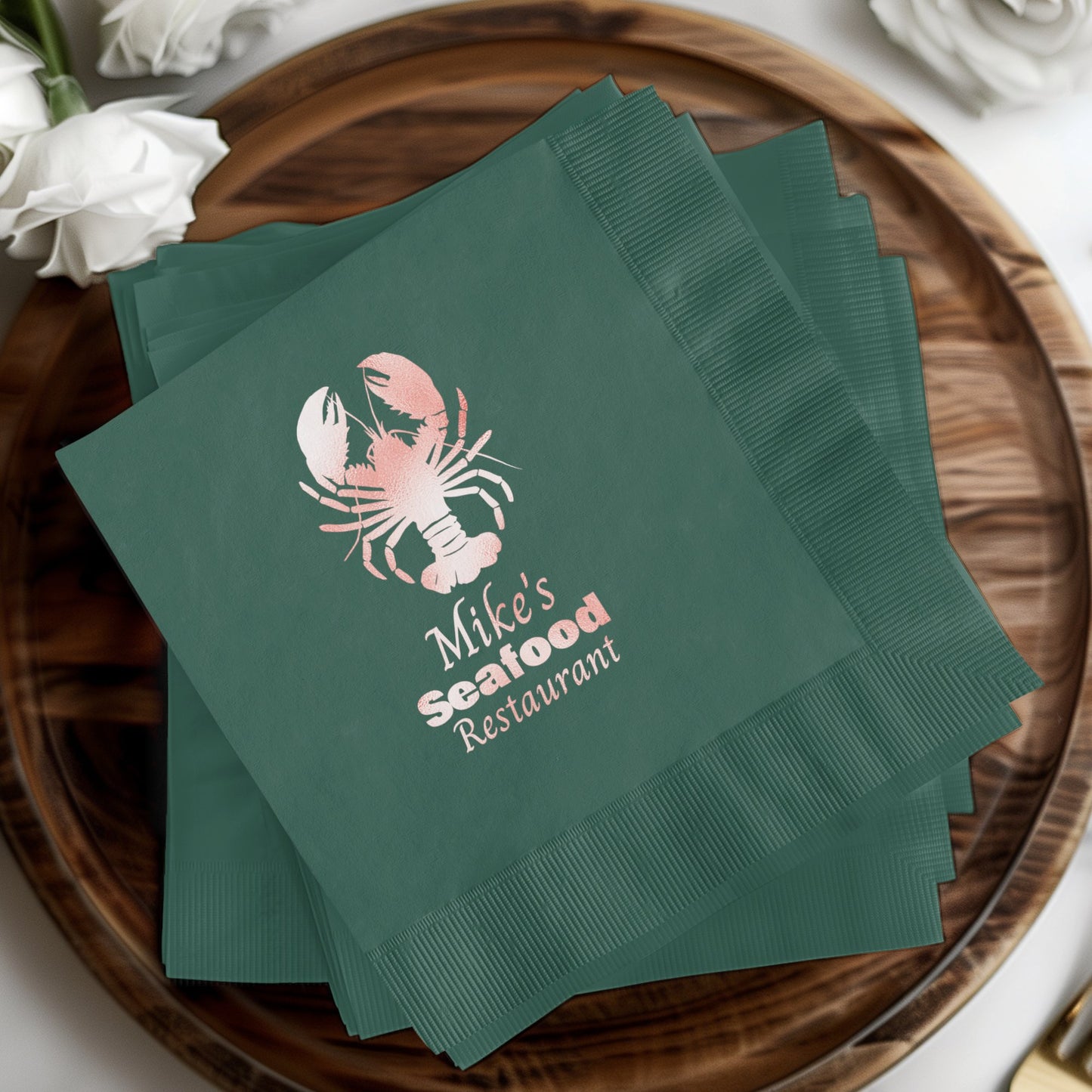 Mike's Seafood Restaurant Custom Printed Napkins product