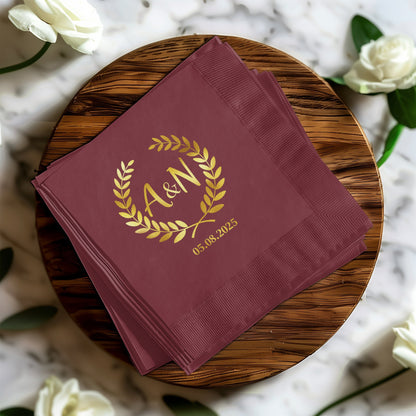 Custom Monogrammed Napkins Personalized Party Product