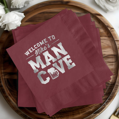 Welcome to Mike's Man Cave Napkin Product