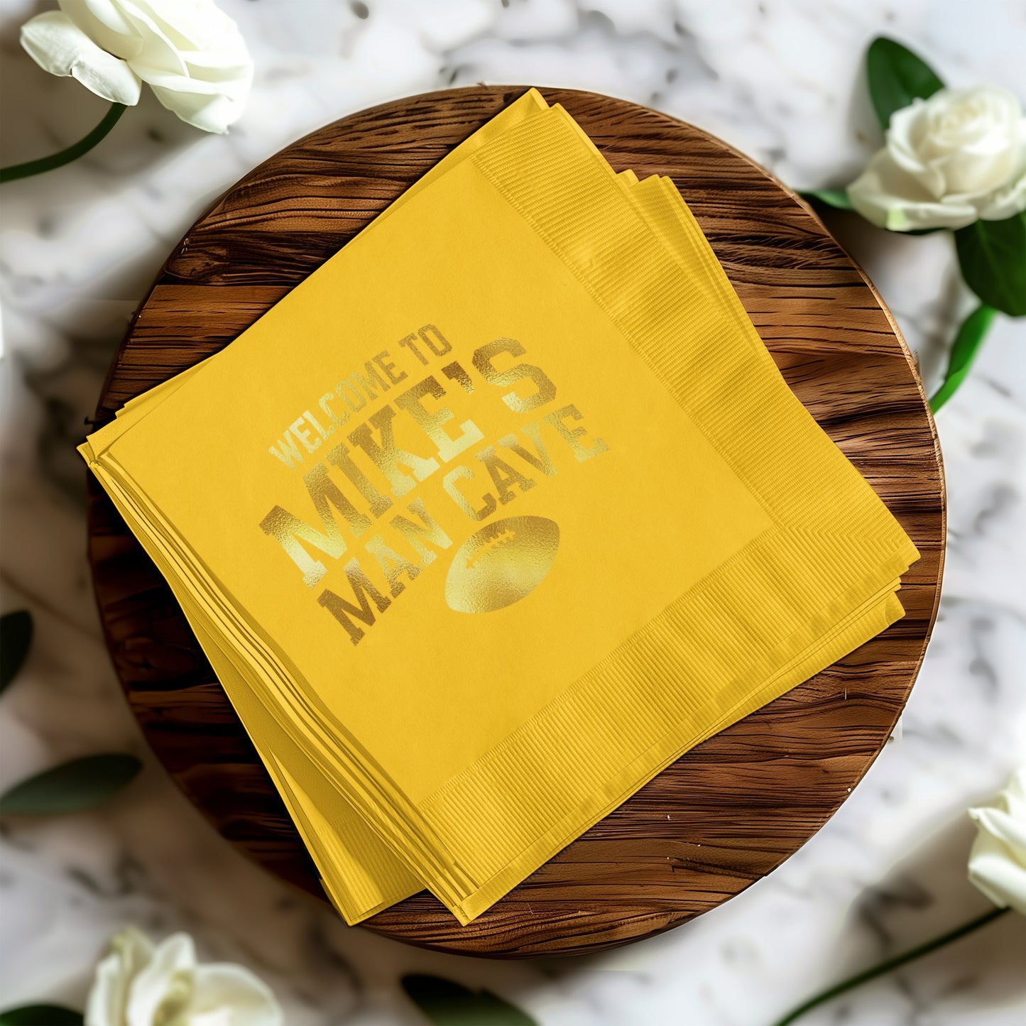 Welcome To Mike's Man Cave Yellow Decorative Product