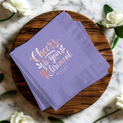 Cheers to Your Retirement Custom Napkins product