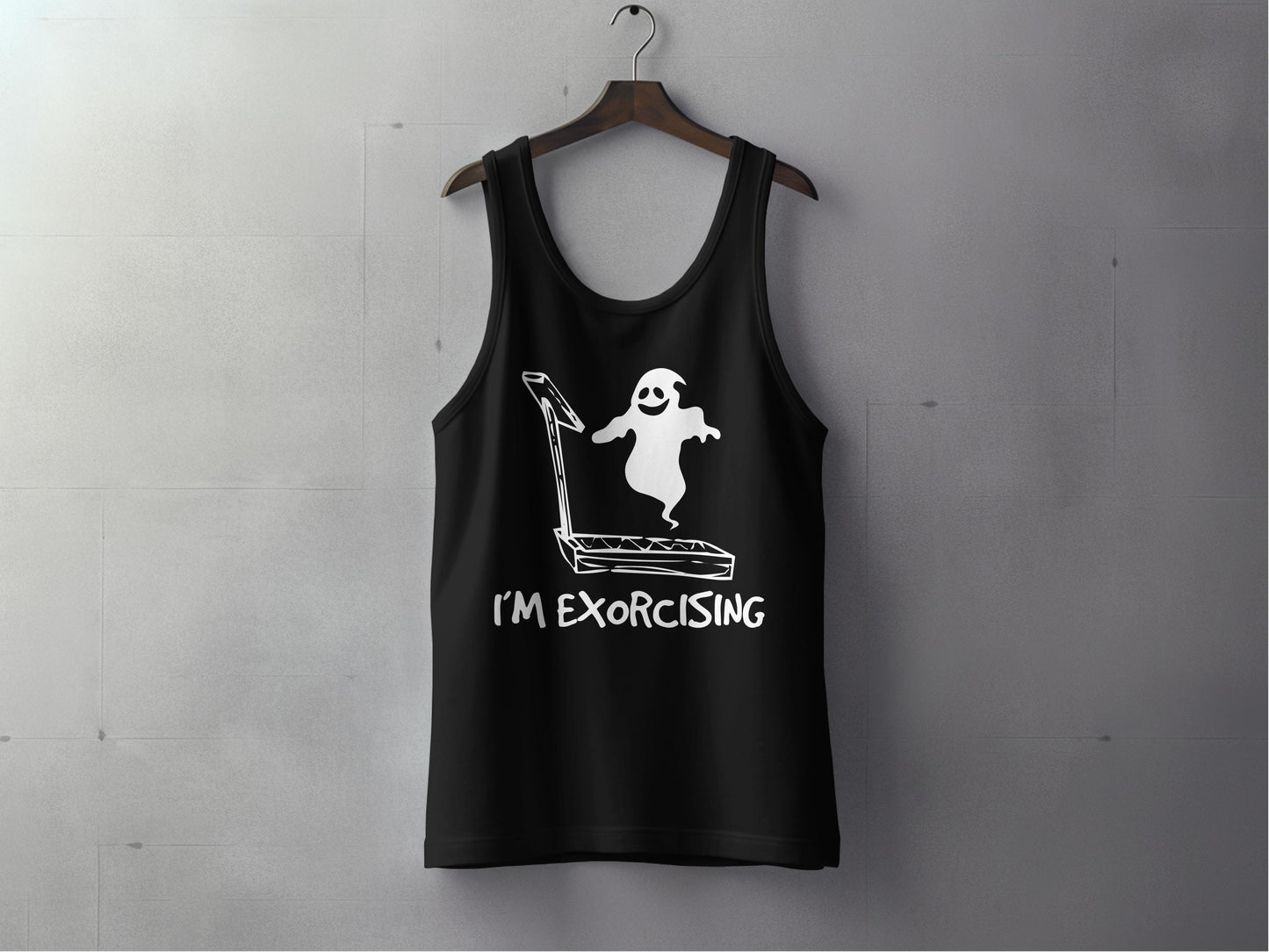 I'm Exercising Ghost Tank Top Funny Halloween product type