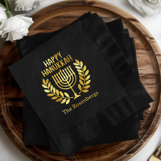 Personalized Happy Hanukkah Themed Napkins product type