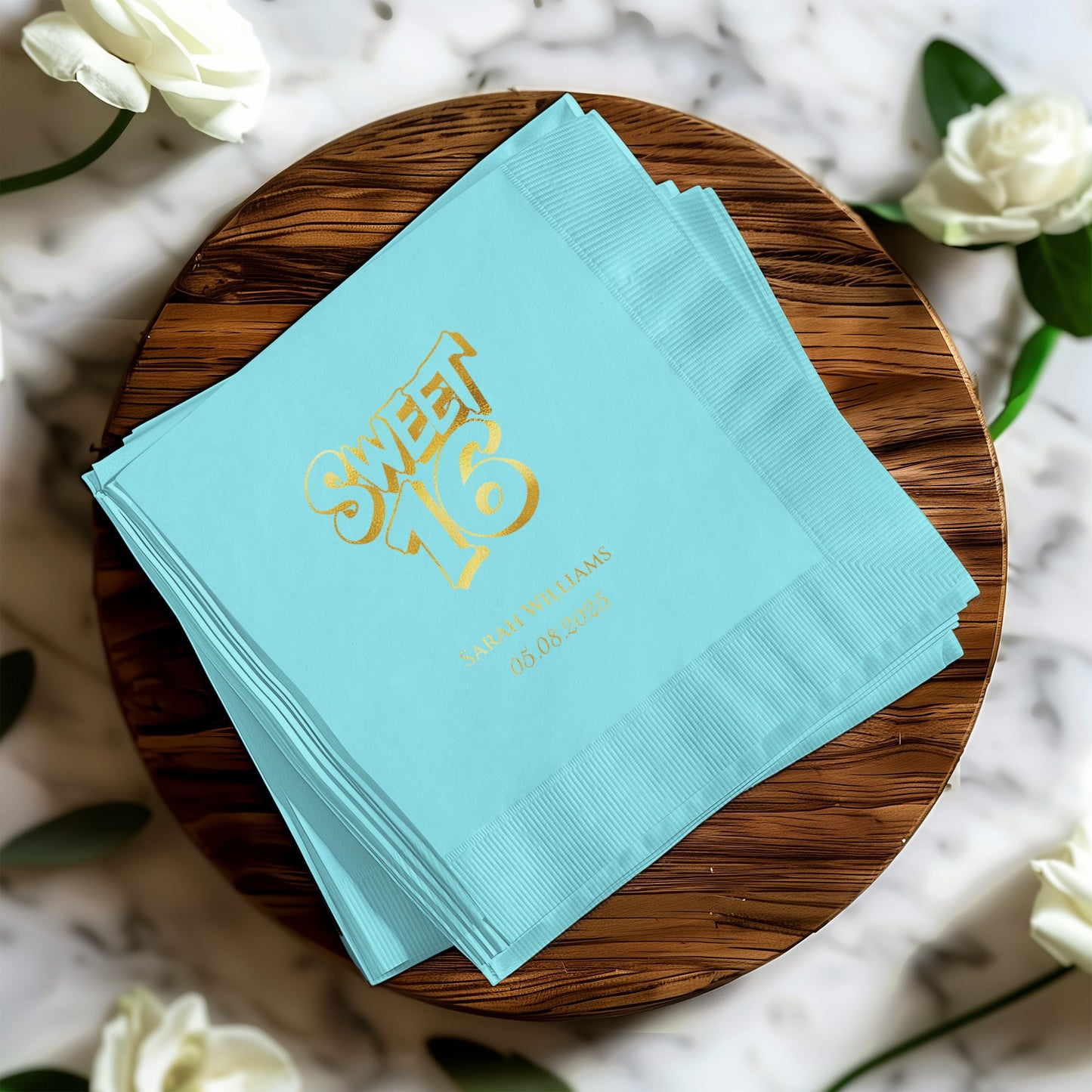 Sweet 16 Personalized Napkins Party Decor product