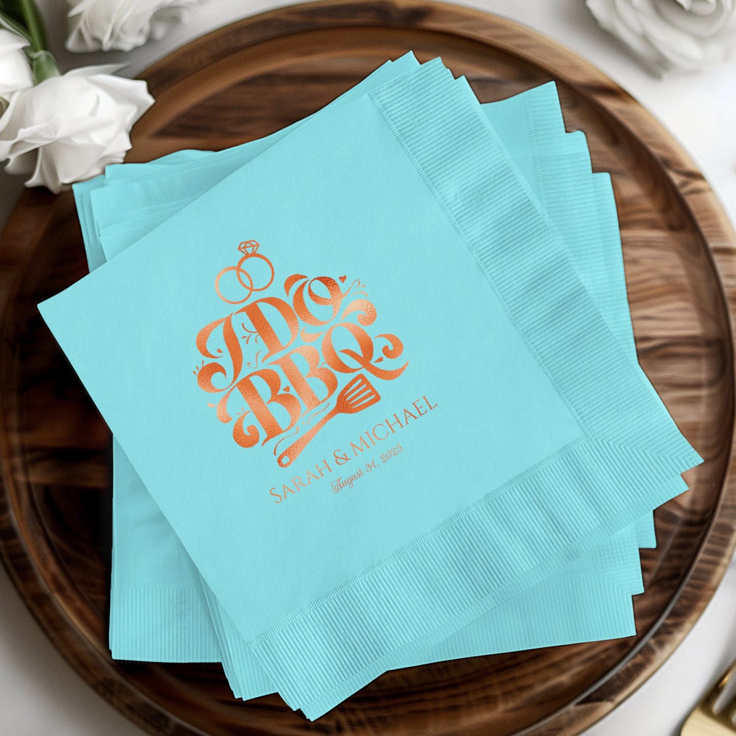 Personalized I Do BBQ Wedding Event Napkins product