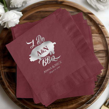 I Do A&N BBQ Personalized Napkin Product