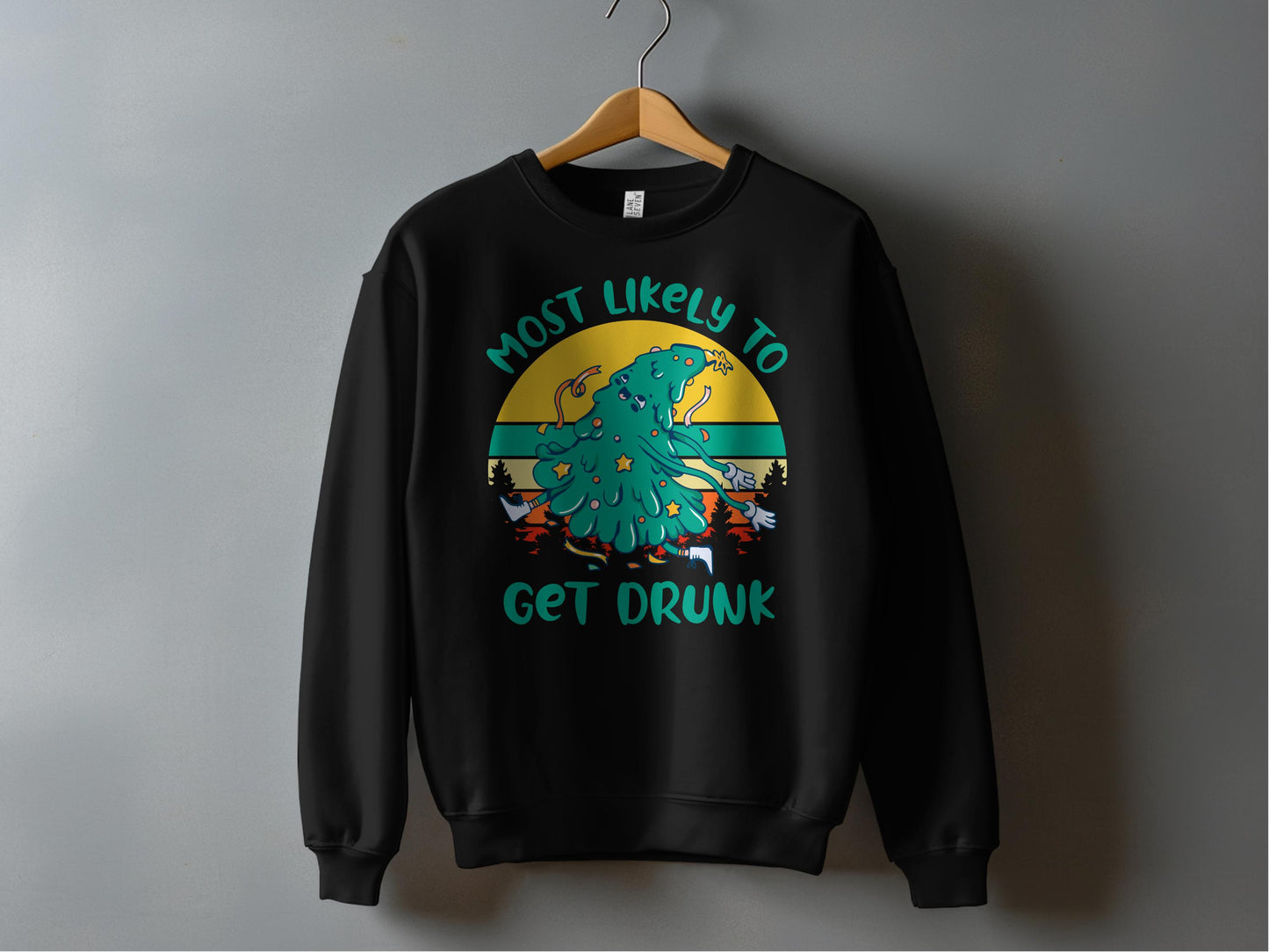 Most Likely To Get Drunk Funny Sweater product