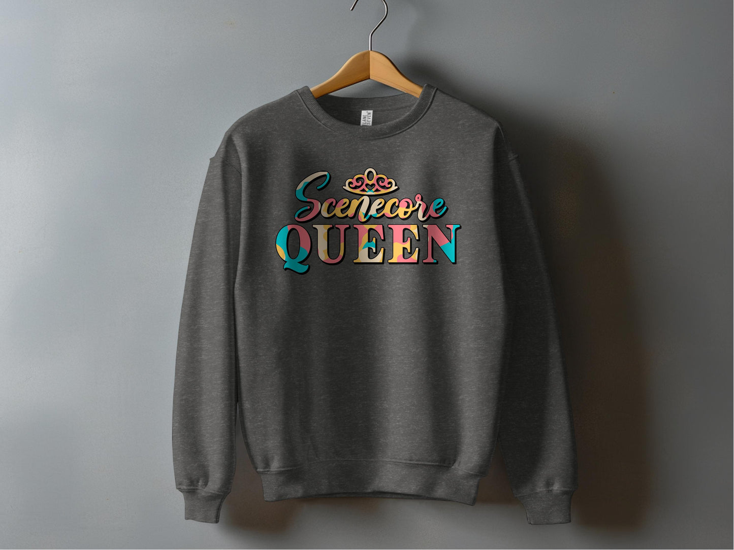Scenecore Queen Colorful Sweatshirt Perfect for Fans product type