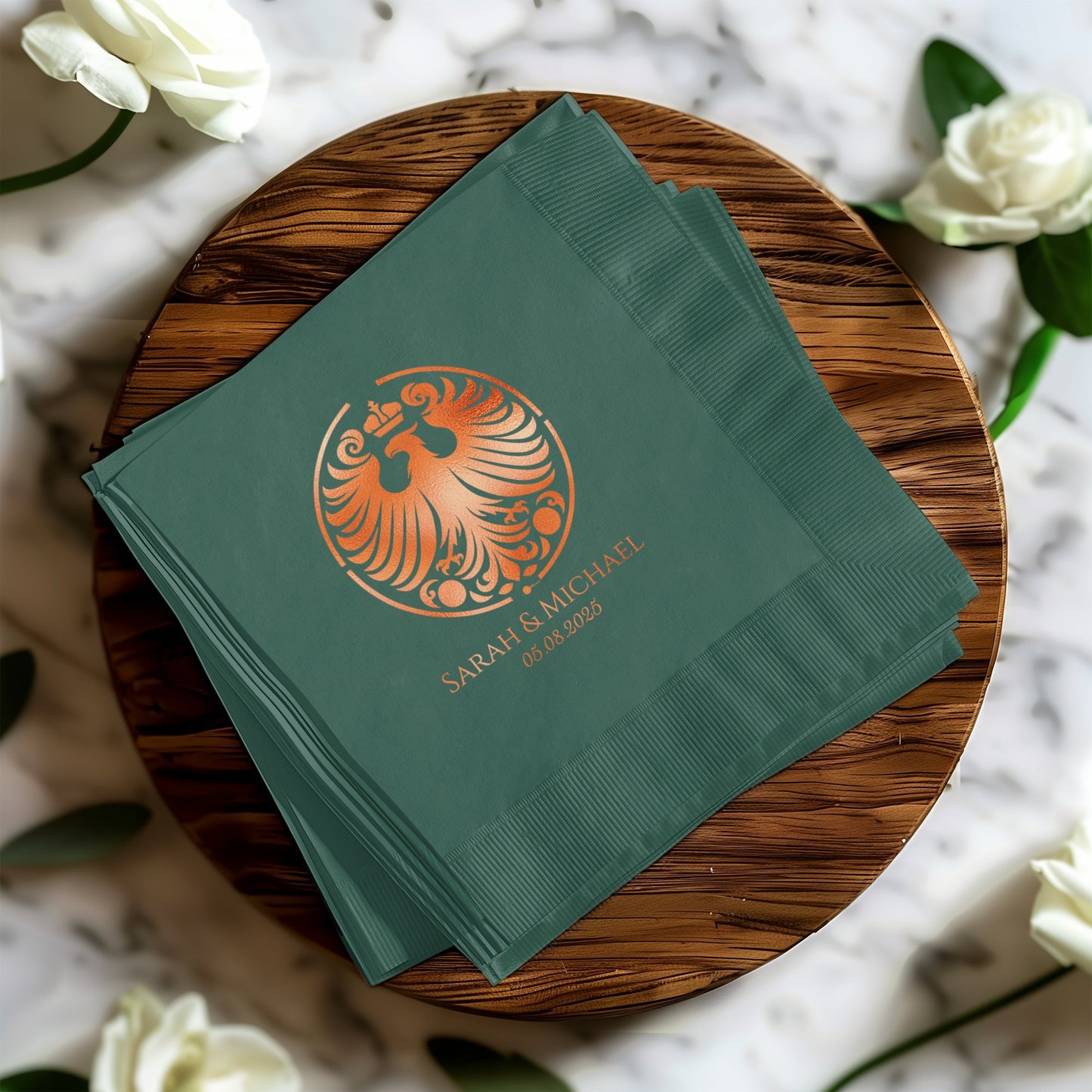 Embossed Custom Design Napkins for Weddings product type