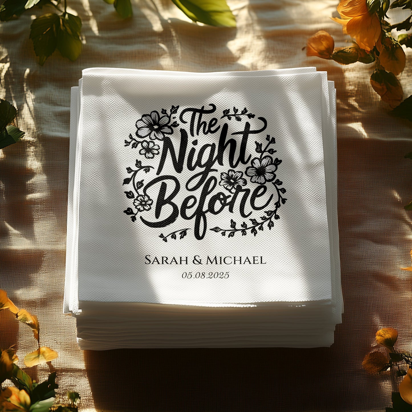 The Night Before Personalized Wedding Napkin product type