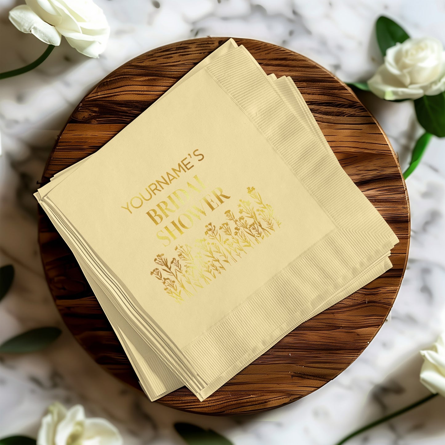 Elegant Customized Bridal Shower Napkins product