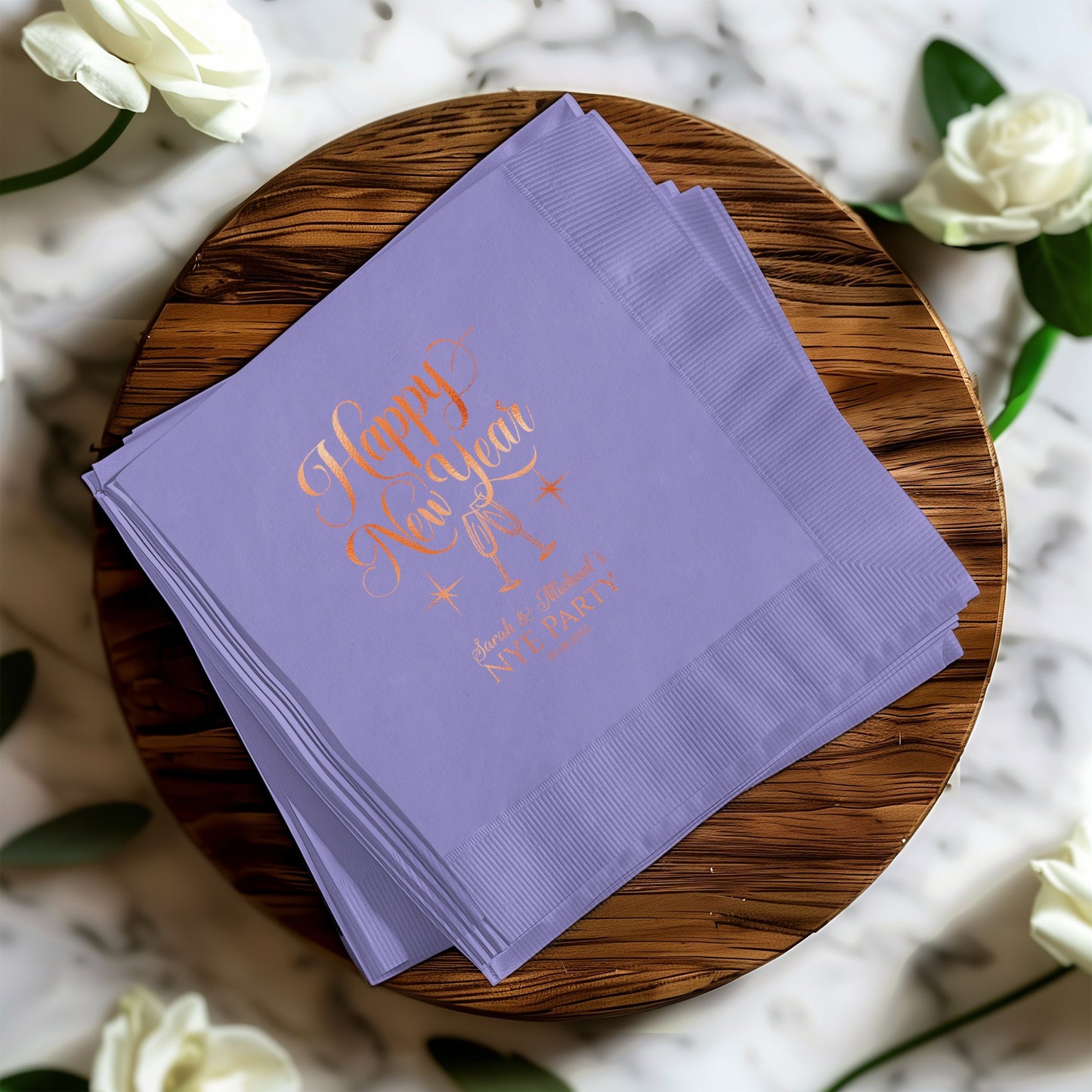 Elegant Happy New Year Party Disposable Napkin product type