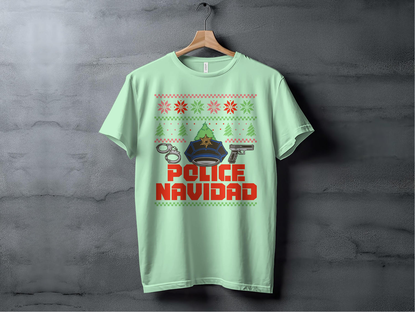 Police Navidad Christmas T-Shirt Holiday Funny product
