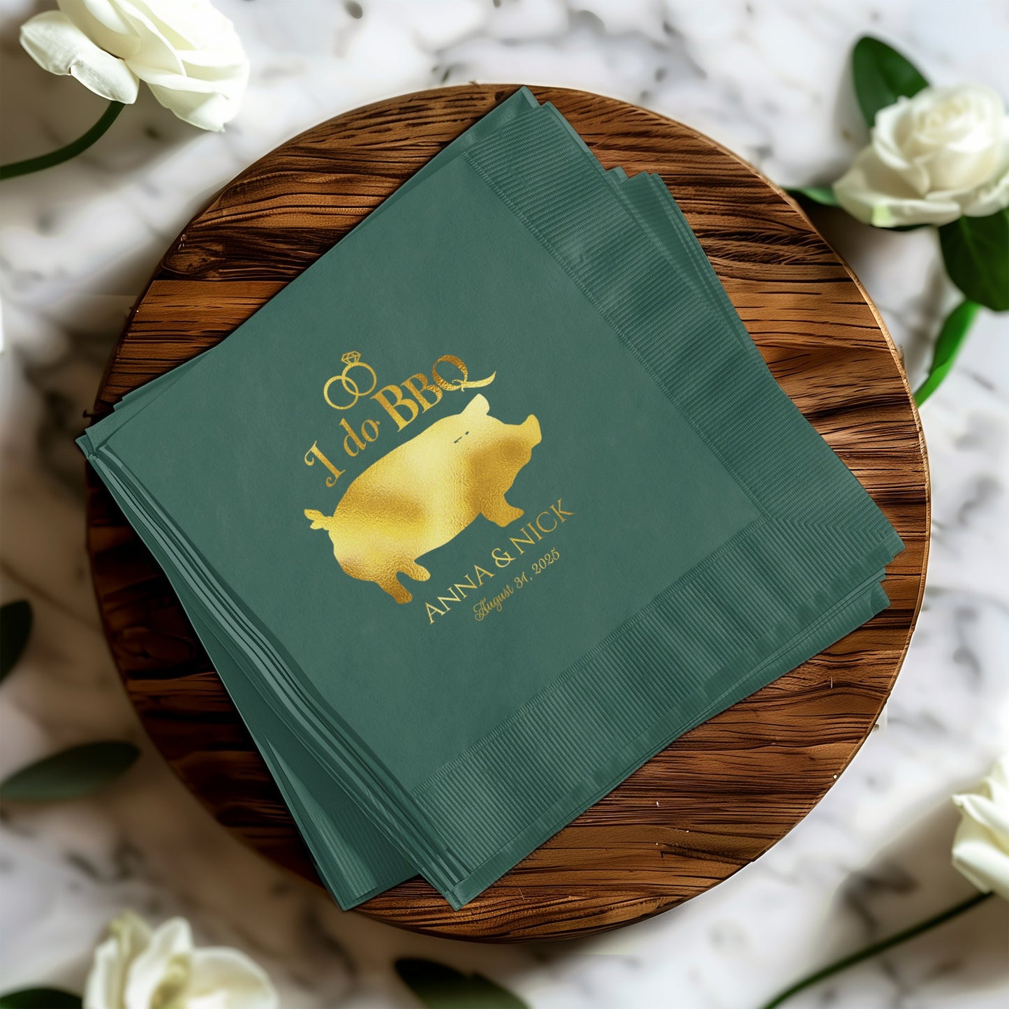 I Do BBQ Custom Wedding Napkins Personalized Product