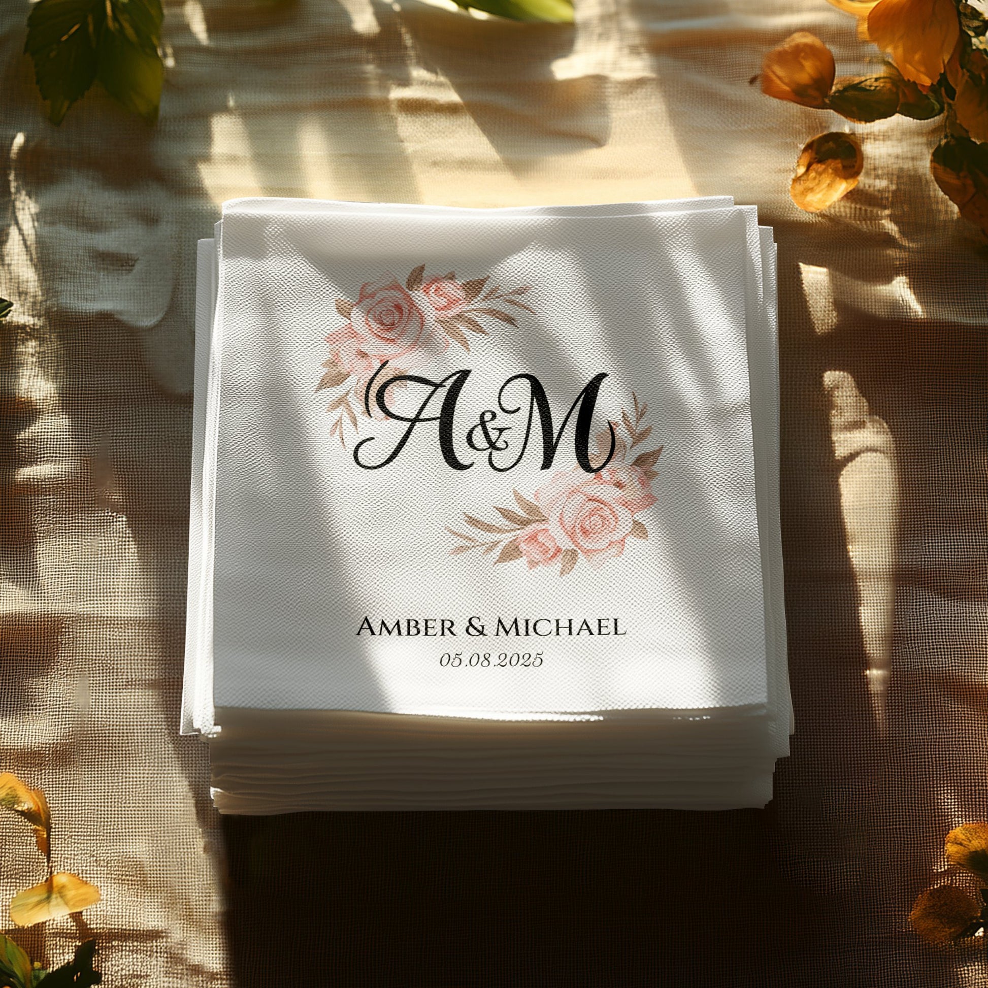 Personalized Elegant Wedding Initials Napkin product