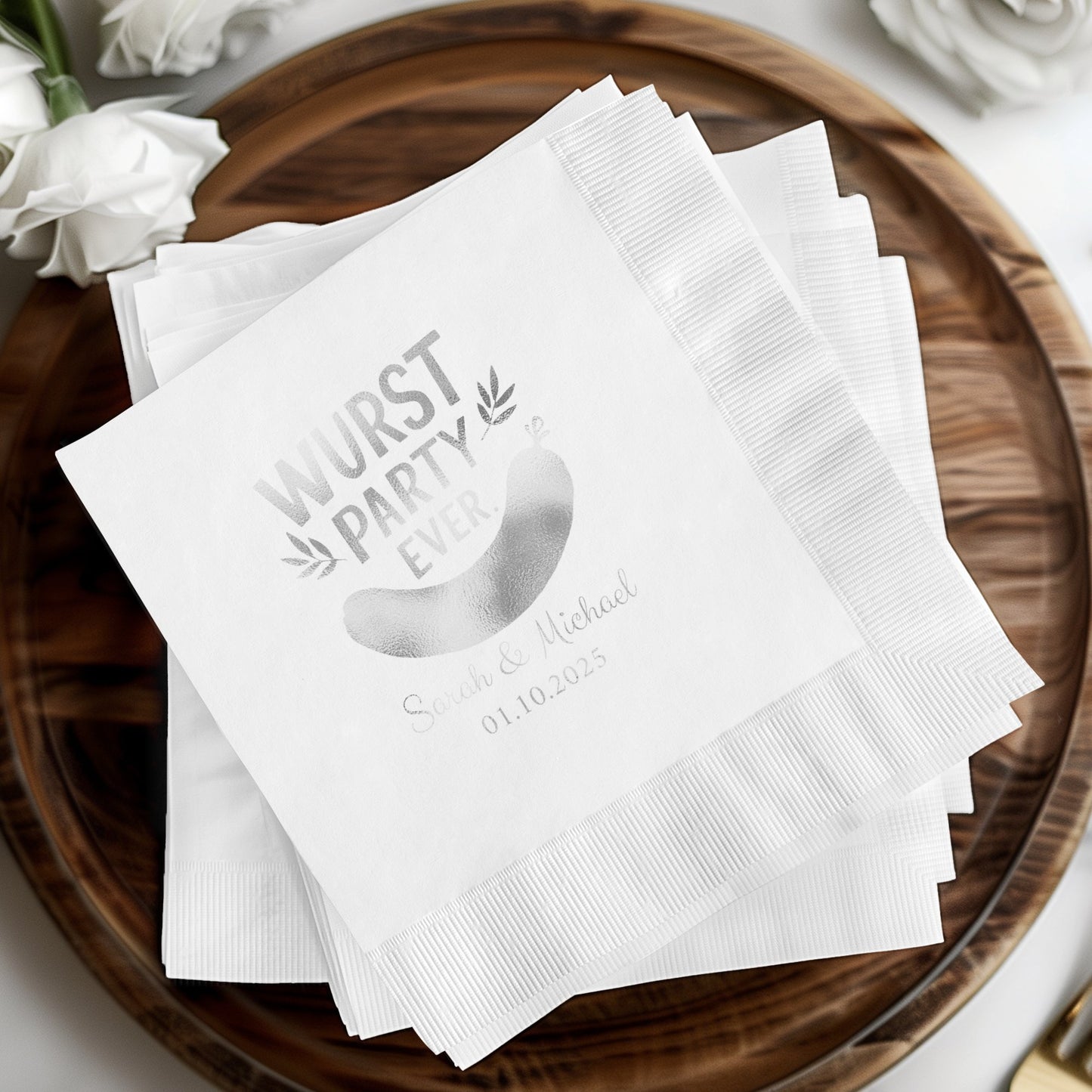 Personalized Wurst Party Ever Event Date Paper Napkin product