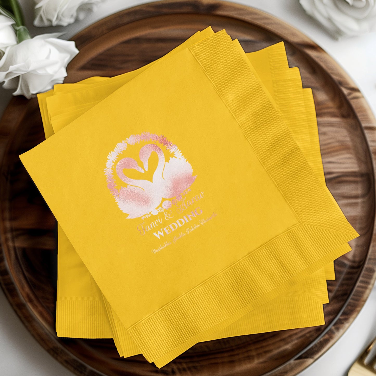 Elegant Personalized Wedding Napkins product type