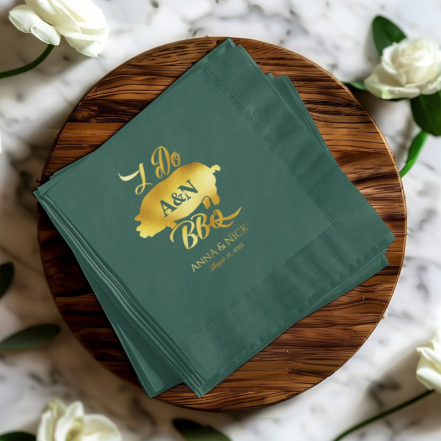 Personalized I Do BBQ Wedding Event Napkin product type