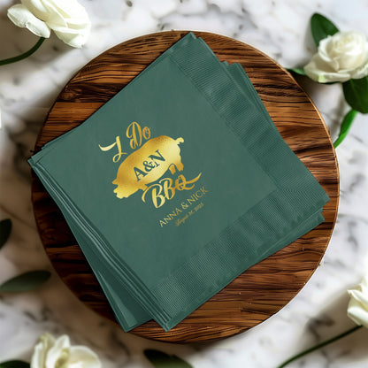 Personalized I Do BBQ Wedding Event Napkin product type
