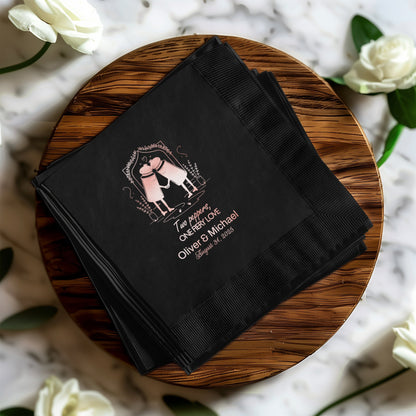 Personalized Wedding Napkins Elegant Party Product