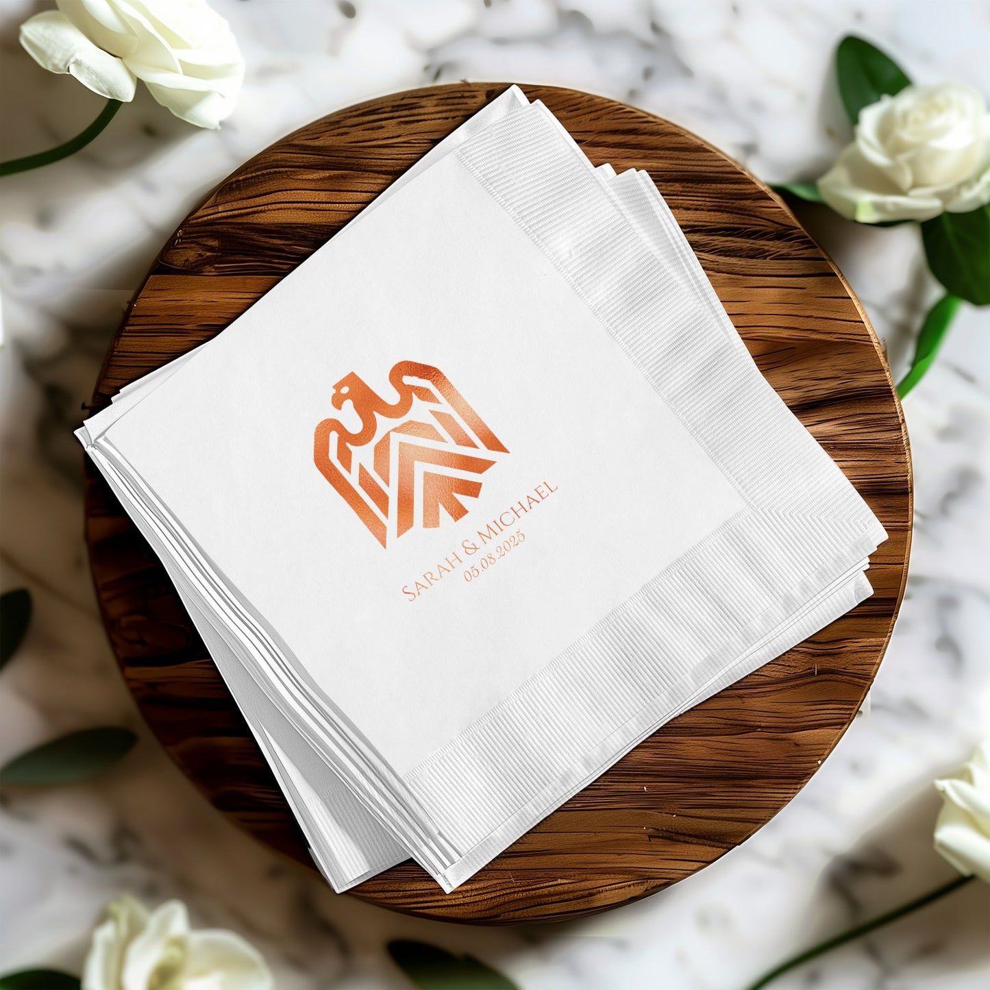 Elegant Custom Printed Wedding Reception Napkin product