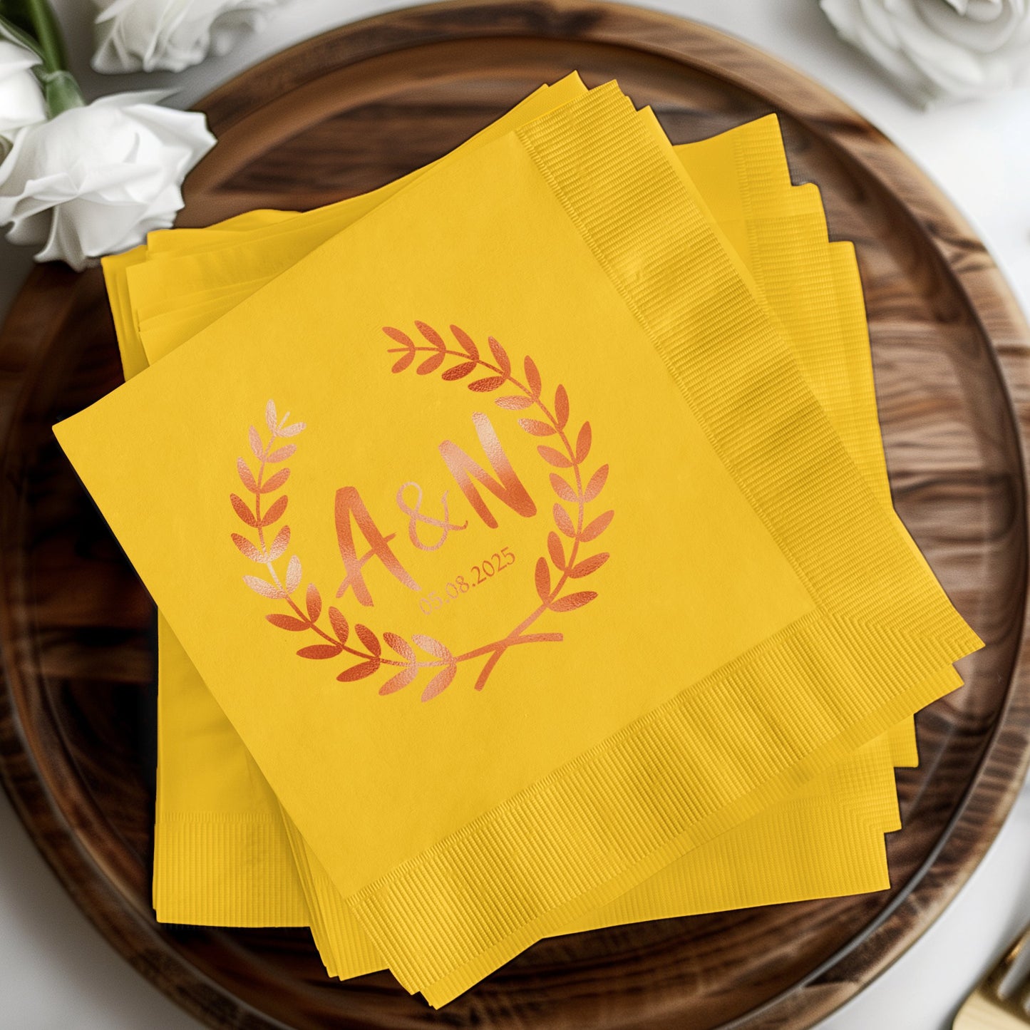 Elegant Custom Printed Wedding Napkin Party product type