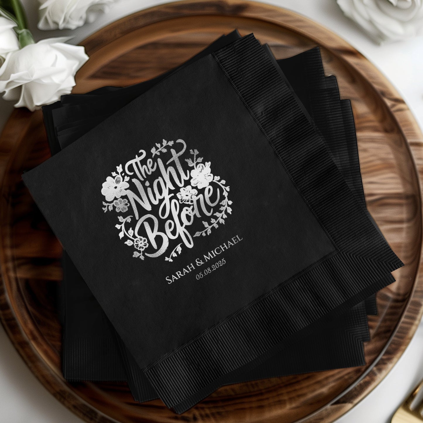 Elegant The Night Before Custom Date Napkin product