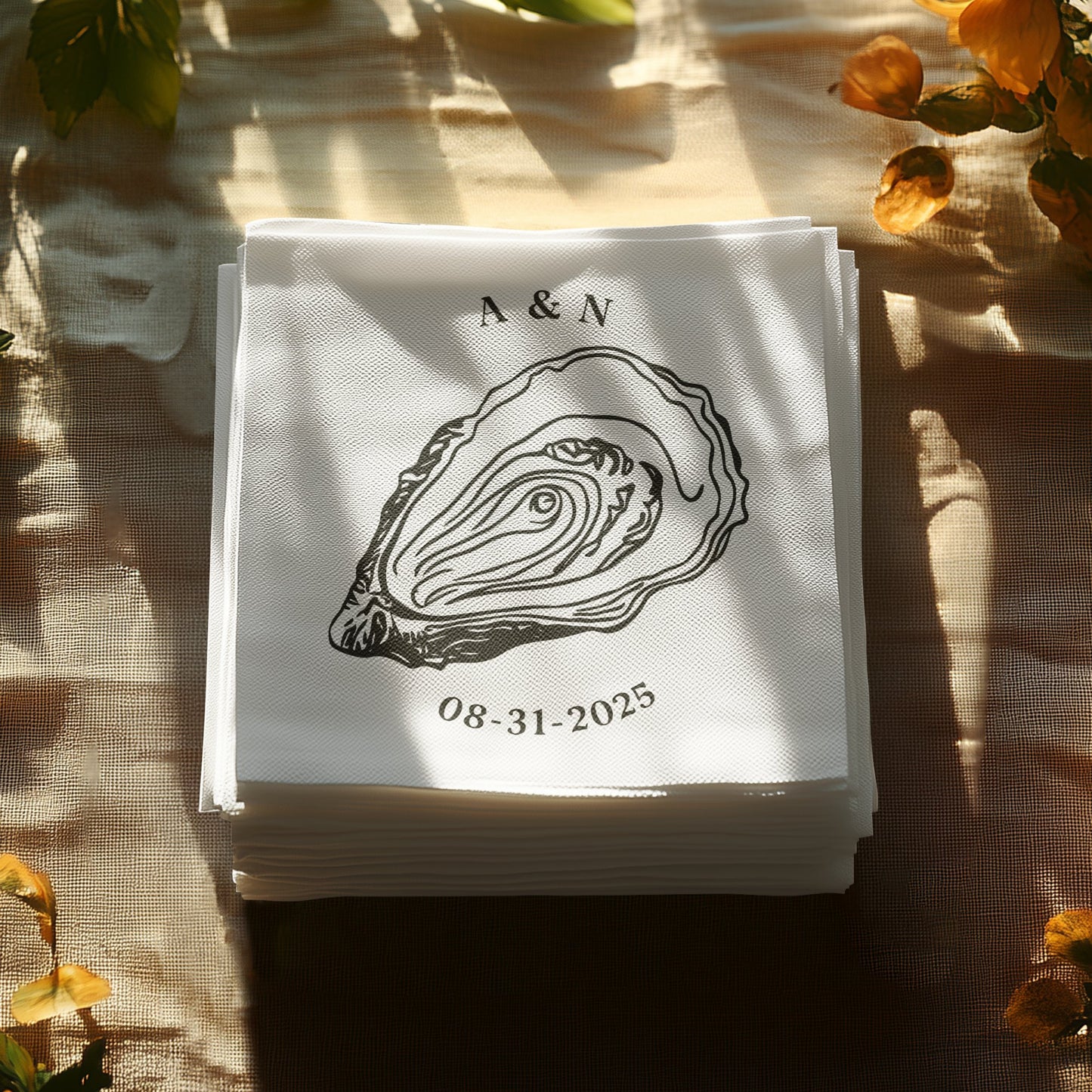 Personalized Oyster Design Napkin Party Supply product type