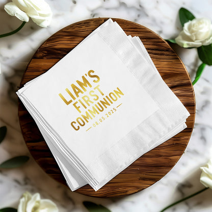 Personalized First Communion Celebration Napkin product