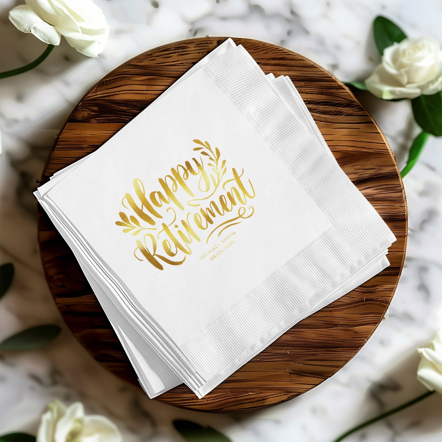 Elegant Happy Retirement Napkins Party Celebration product type