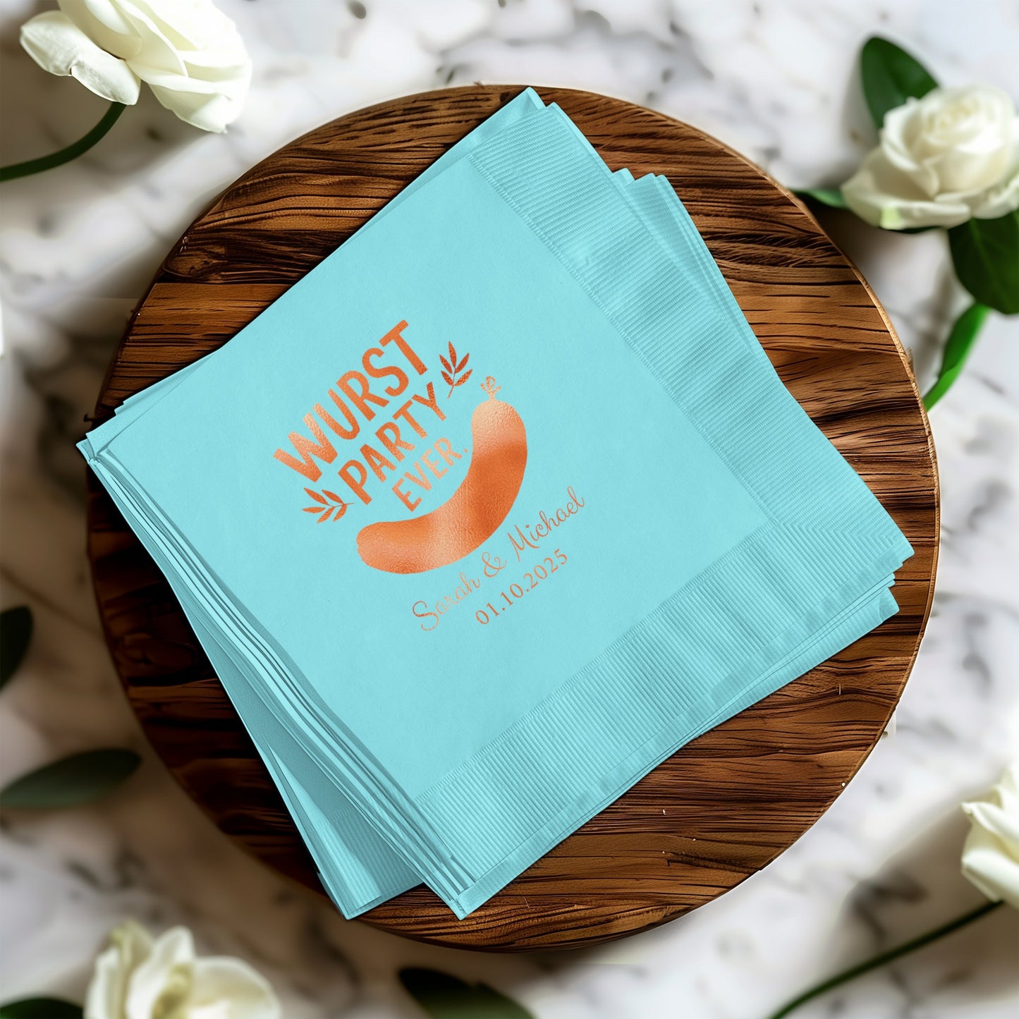 Wurst Party Ever Personalized Napkins for Party product