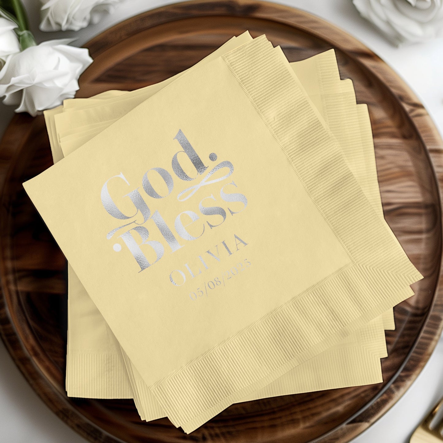 God Bless Olivia 05 08 2015 Personalized Napkin product