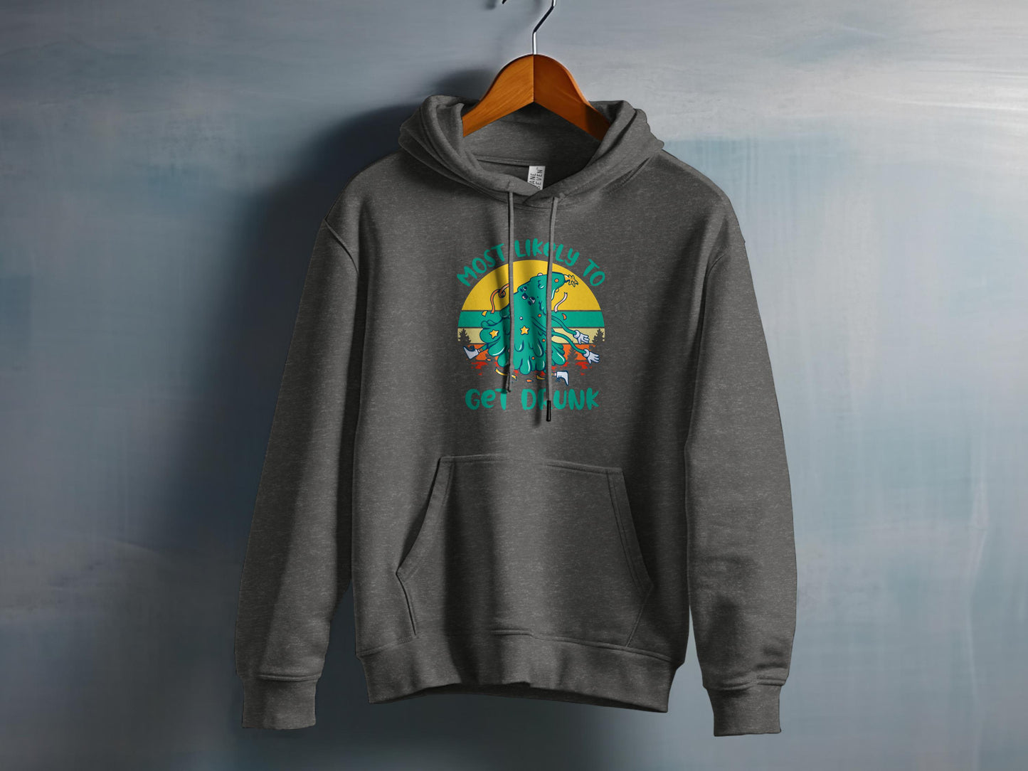 Most Likely To Get Drunk Funny Graphic Hoodie product